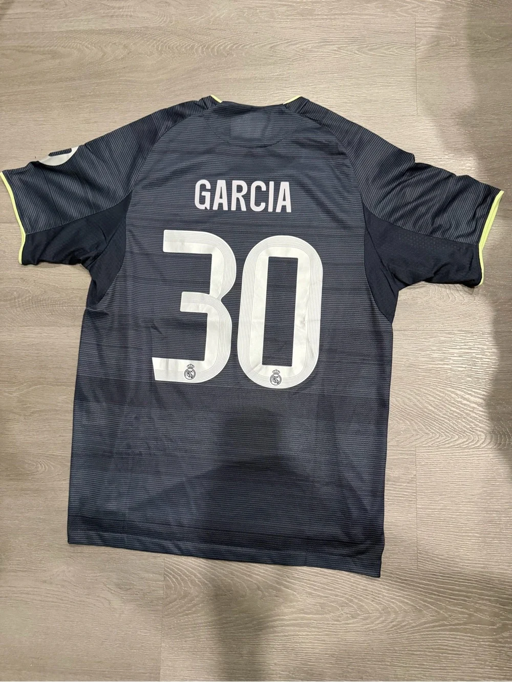adidas Navy and Neon Trim Real Madrid Soccer Jersey